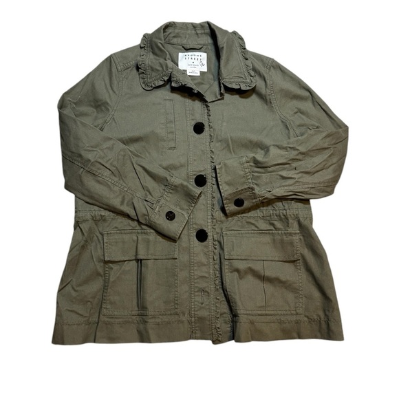 ✨ Kate Spade Raffle Olive Green Military Utility Jacket Women’s Small ✨‎ - Picture 1 of 5